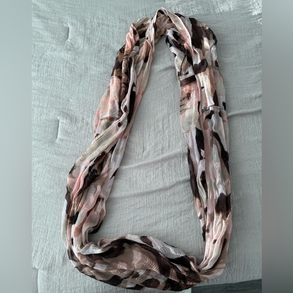 Elegant Pink and Brown Women's Scarf